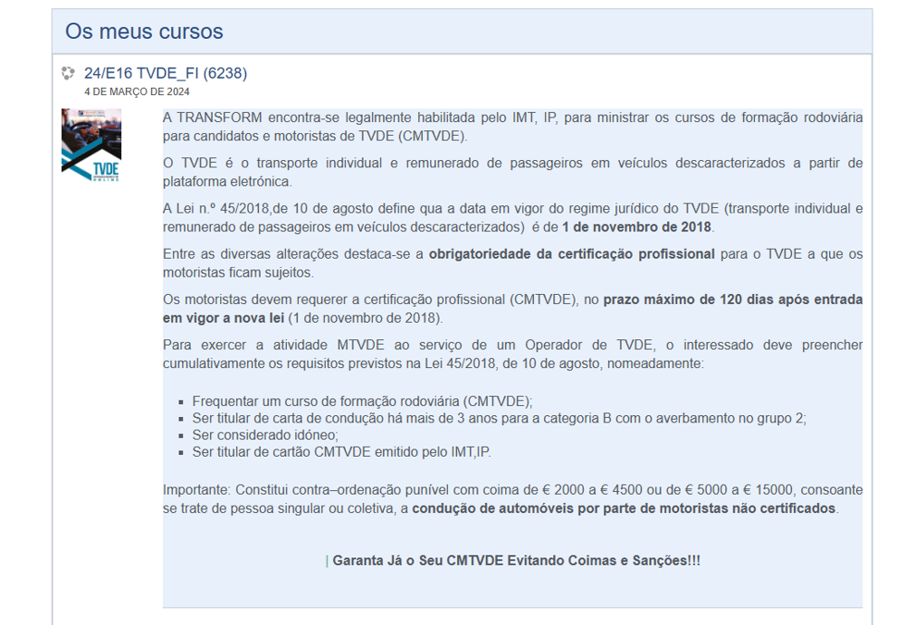03 - Os meus cursos